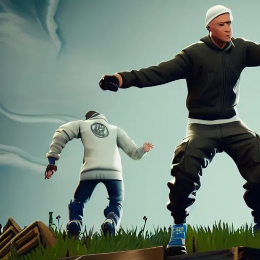 Prompt: eminem in fortnite