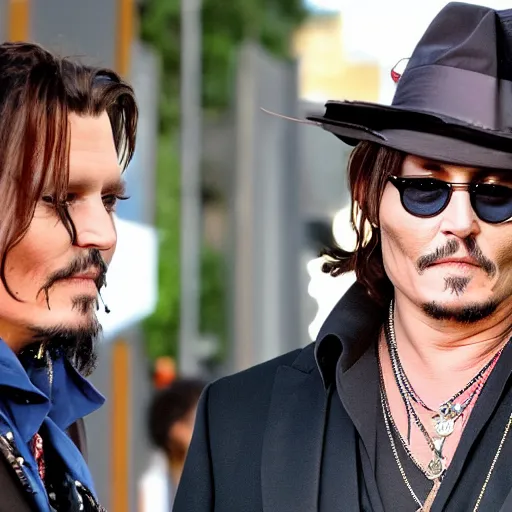 Image similar to johnny depp helping homeless people get food