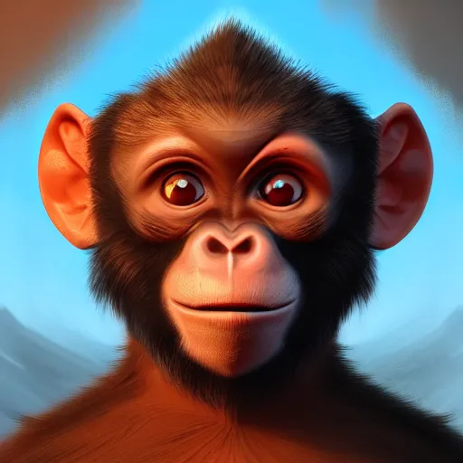 Image similar to Monkey boy+artstation+concept art