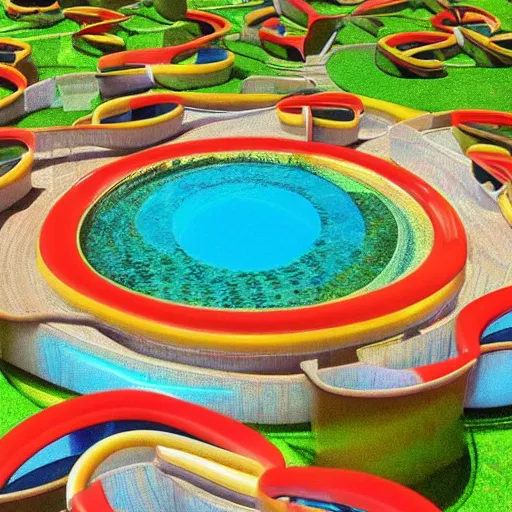 Prompt: eyeball that is a swimming pool, award winning photo, 3d art,