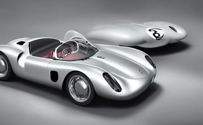 Image similar to “A 2025 Porsche 550 Spyder Concept, studio lighting”