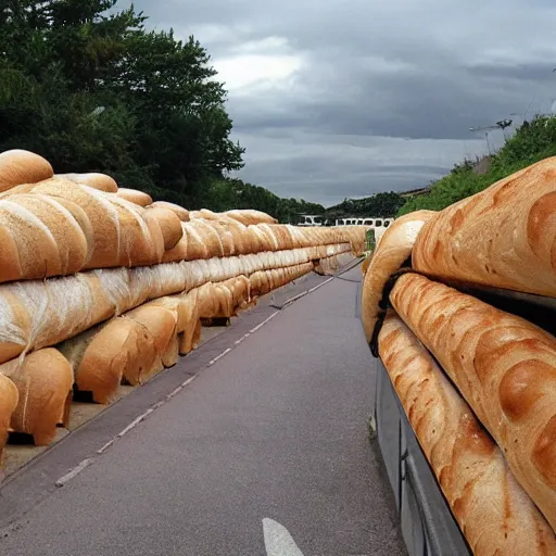 Image similar to Baguettes that form a road