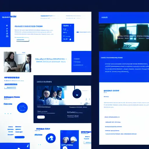 Image similar to ui design of a saas website, minimal design, blue color scheme, 4 k