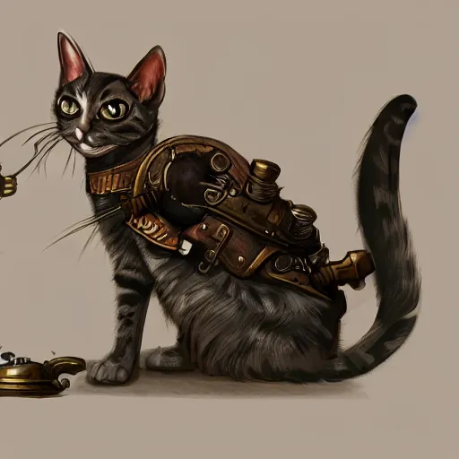 Image similar to cat concept art, steampunk, sharp focus, illustration, concept art by tooth wu