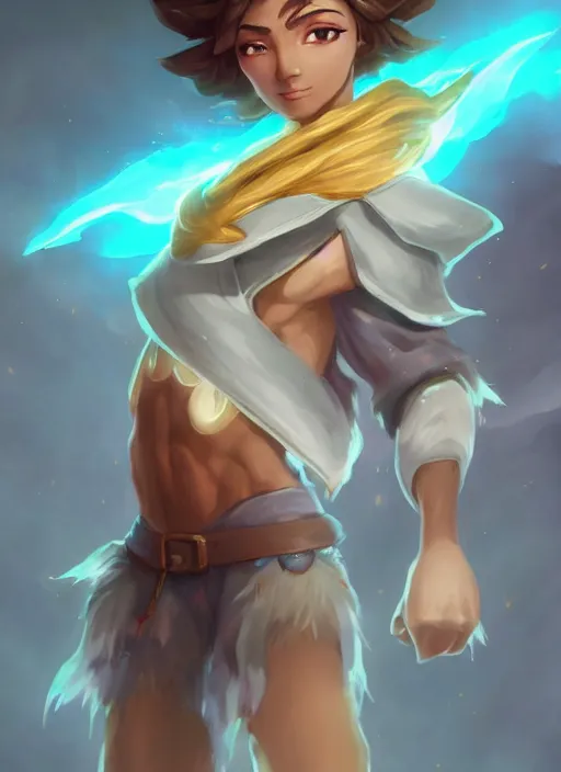 Image similar to taliyah, from league of legends, with abs, au naturel, athletic, perfect cosplay, symmetrical body, hyper detailed, digital art, trending in artstation, cinematic lighting, studio quality, smooth render, unreal engine 5 rendered, octane rendered, art style by klimt and nixeu and ian sprigger and wlop and krenz cushart