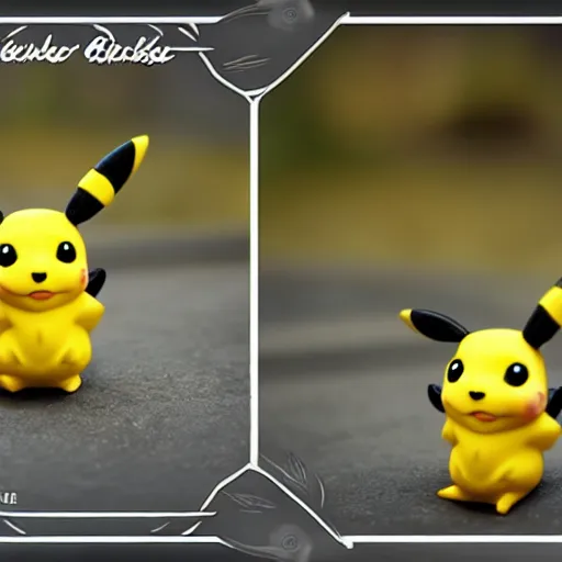 Prompt: the cutest little polymer clay pikachu, unreal engine, bokeh