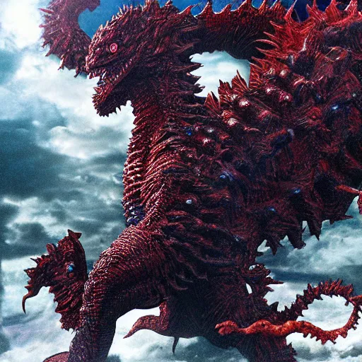 Image similar to shin godzilla by hideaki anno, hyper realistic, photorealistic