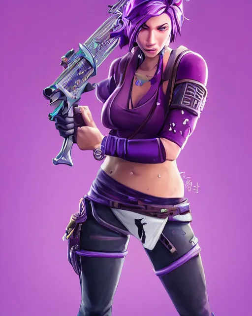 Prompt: beautiful female purple hair sheathed katana symmetrical face eyes full length fantasy art apex fortnite Video game icon, 2d game art gta5 cover , official fanart behance hd artstation by Jesper Ejsing, by RHADS, Makoto Shinkai and Lois van baarle, ilya kuvshinov, rossdraws