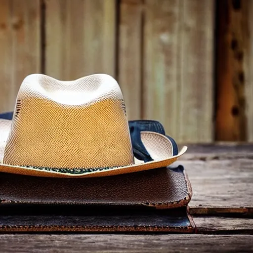 Prompt: phone with a cowboy hat