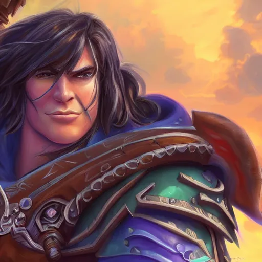 Prompt: varian wrynn merged with guldan, worlf of warcraft, dmitry prozorov style, artstation, extremely detailed, 8 k, high quality, beatufil painting