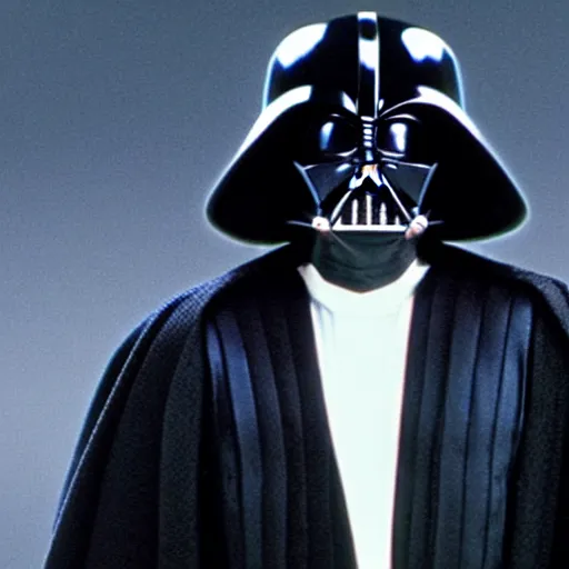 Image similar to A film still of Michael Jackson as Darth Vader from Star wars realistic,detailed,close up