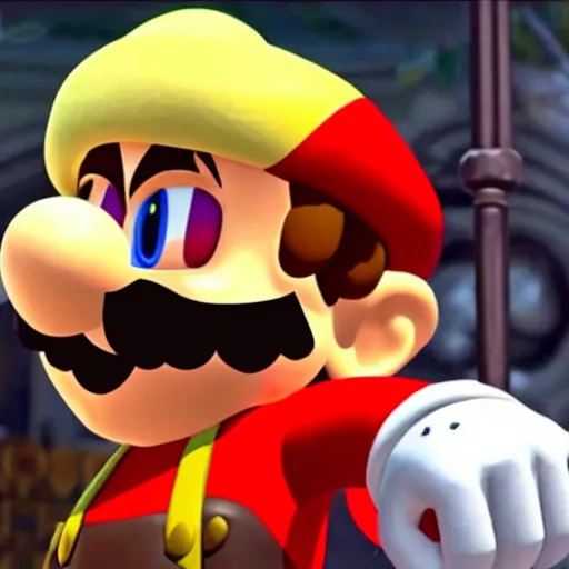 Image similar to mario as a priest, epic, flowing robes