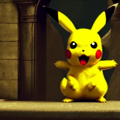 Prompt: pikachu in game of thrones