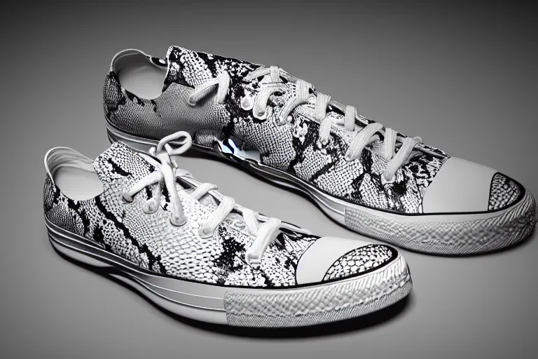 White store snakeskin converse