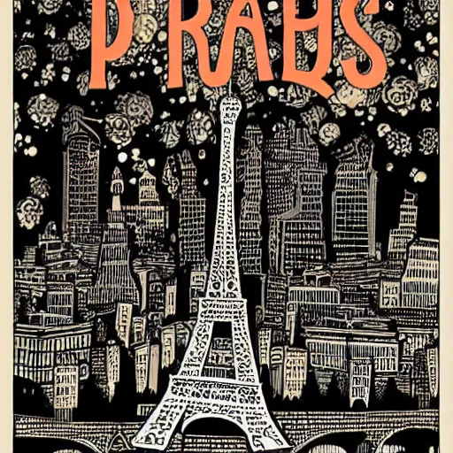 Prompt: illustration of paris by yuko shimizu