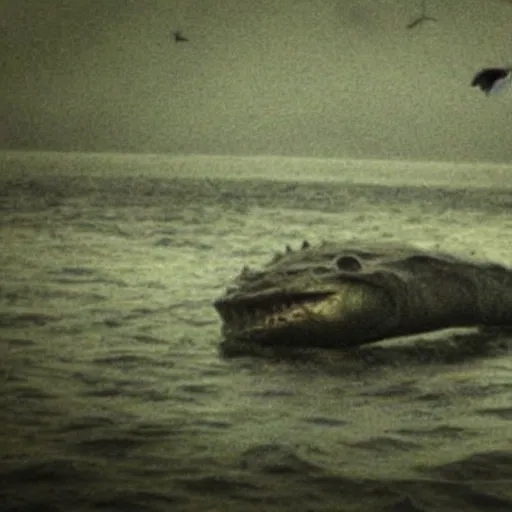 Prompt: sea monsters caught on camera at 0 3 : 0 0 am