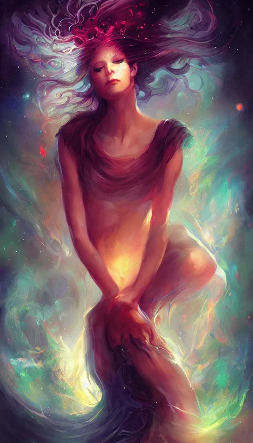 Prompt: psytrance artwork, by charlie bowater