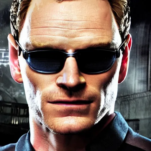 Prompt: michael fassbender as albert wesker from resident evil, 4 k, high detail, high - resolution photograph, professional photography, ultra - detail in 9