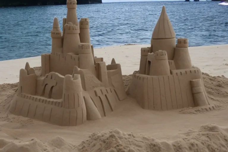 Image similar to a completed sand castle