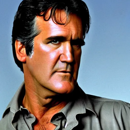 Prompt: bruce campbell, ancient god