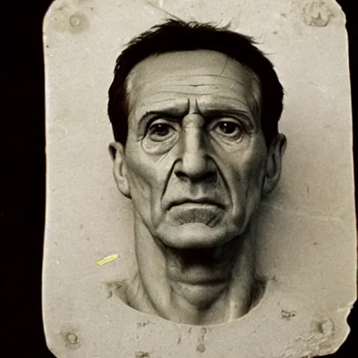 Image similar to closeup julius caesar mugshot