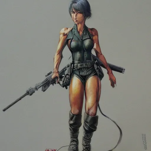 Image similar to detailed details photorealistic kawachi tesshou from the front of armament in the style of bob peak and alex ross, gouache and wash paints color, detailed details facial and body and human and environments and proportionate, detailed 5 k details.