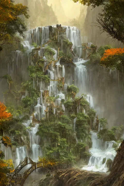 The Ruins and Waterfall by ItzMino on DeviantArt