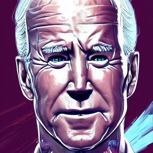 Image similar to cyborg joe biden, trending on artstation, detailed art, science fiction