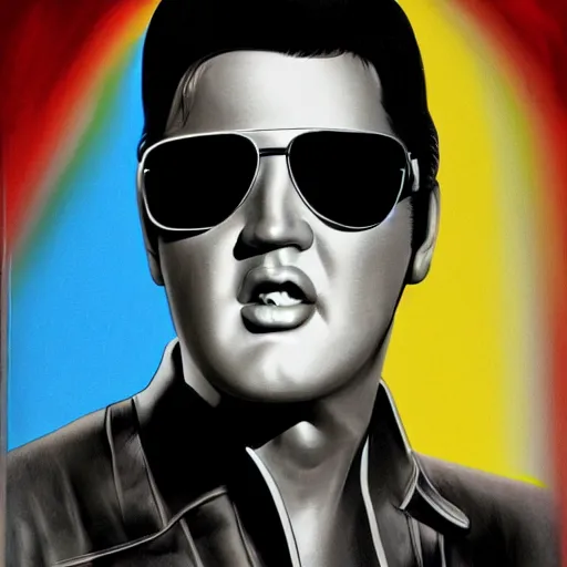 Image similar to Elvis Presley poster trending on art station 8k