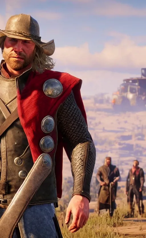 Image similar to thor in red dead redemption 2