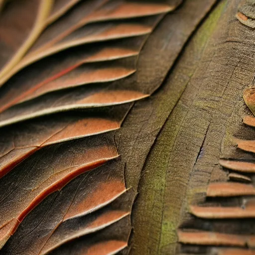 Image similar to close up of a totara tree leaf and bark texture