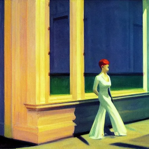 Image similar to Driv3r, by Edward Hopper