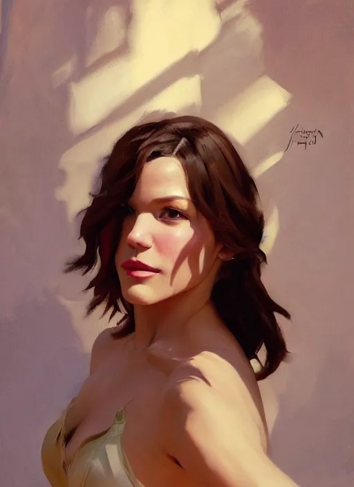 Prompt: portrait of katharine mcphee instagram model jodhpurs greg manchess painting by sargent and leyendecker, studio ghibli, fantasy, medium shot, asymmetrical, intricate, elegant, matte painting, illustration, hearthstone, by greg rutkowski, by greg tocchini, by james gilleard, by joe fenton