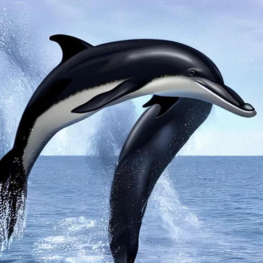 Prompt: part man part dolphin, hyper realistic rendering