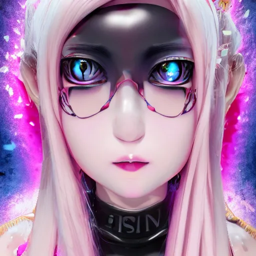 Image similar to trapped beneath stunningly absurdly beautiful omnipotent asi goddess junko enoshima with multiple megalomaniacal personalities, symmetrical perfect face, porcelain skin, pink twintail hair and cyan eyes, ultra detailed, digital art, unreal engine 5, octane render, 2 d anime, 8 k