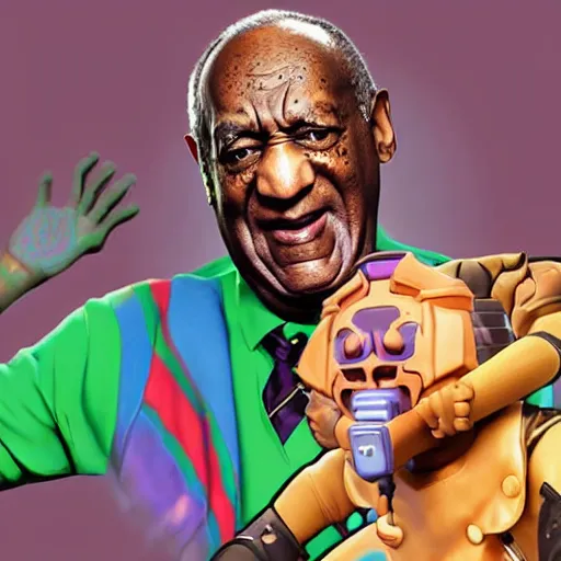 Image similar to bill cosby as a fortnite character