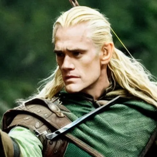 Image similar to jim carrey playing legolas in lord of the rings