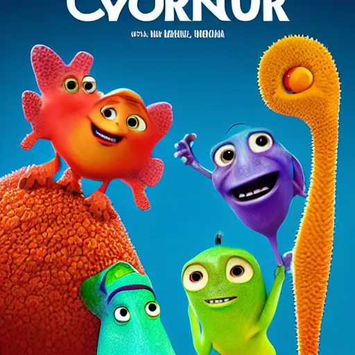 Prompt: pixar movie poster of coronavirus