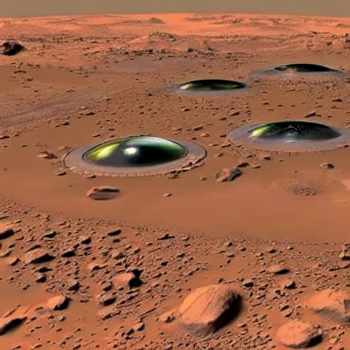 Prompt: photo of the mars civilization in the year 3000