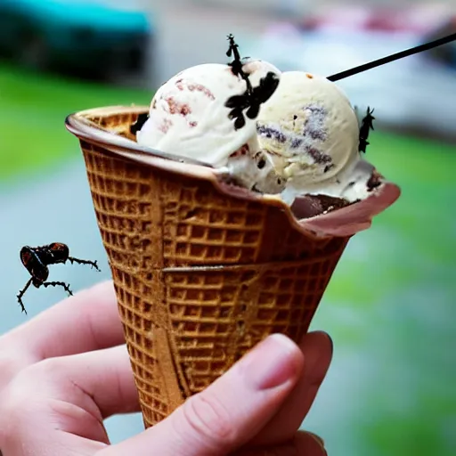 Image similar to photo an ice cream with bits of insects