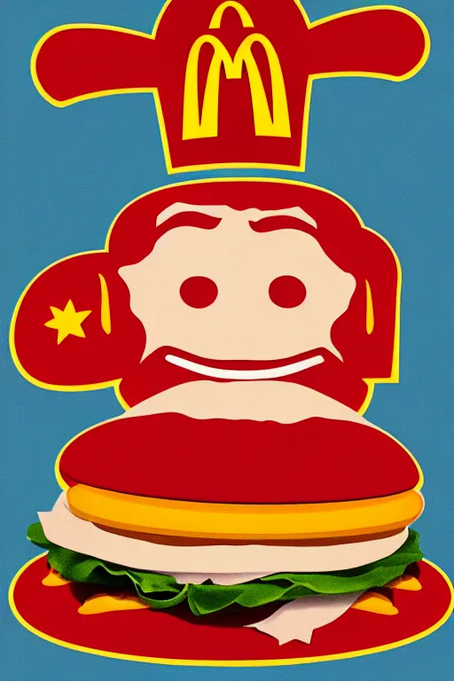 Prompt: official mcportrait of the mcpresident of the united mcstates of mcdonalds, mcdonalds government agitprop