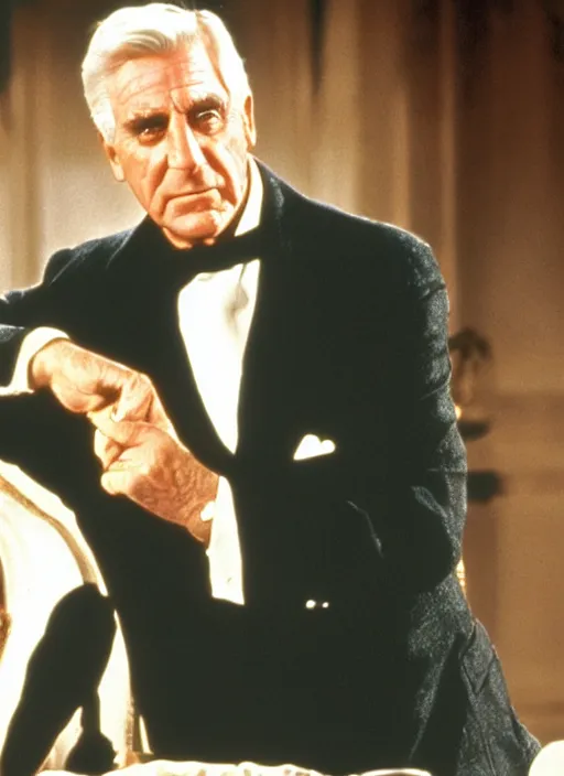 Image similar to leslie nielsen in the godfather part 4