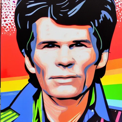 Prompt: handsome bogdanoff portrait, pop art, vivid