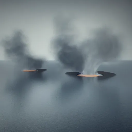 Image similar to smoke on the water, octane render HD 8K