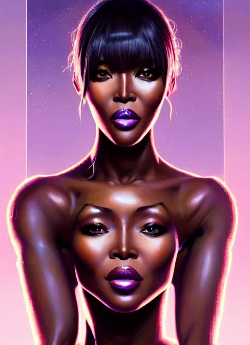 Image similar to portrait of apex legends naomi campbell, intricate, elegant, glowing lights, highly detailed, digital painting, artstation, glamor pose, concept art, smooth, sharp focus, illustration, art by artgerm and greg rutkowski, artey freytag