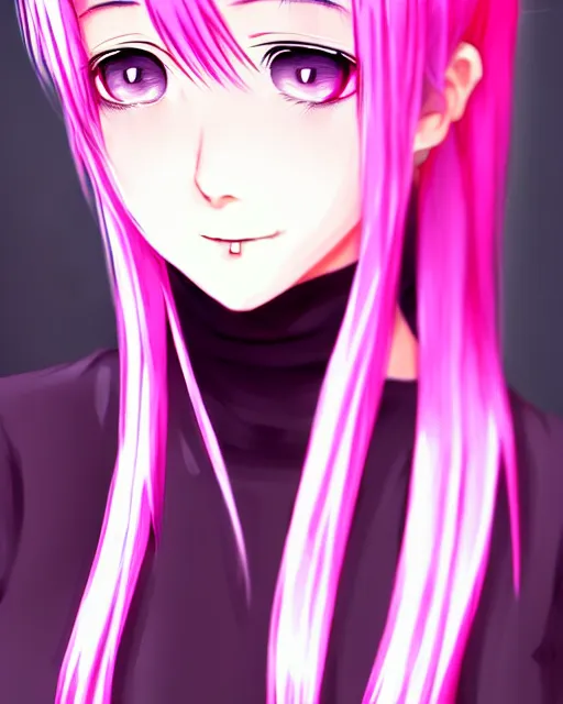 Prompt: sexy girl with pink hair | | very very anime!!!, fine - face, symmetry face, fine details. anime. realistic shaded lighting, by sakimichan, trending on pixiv
