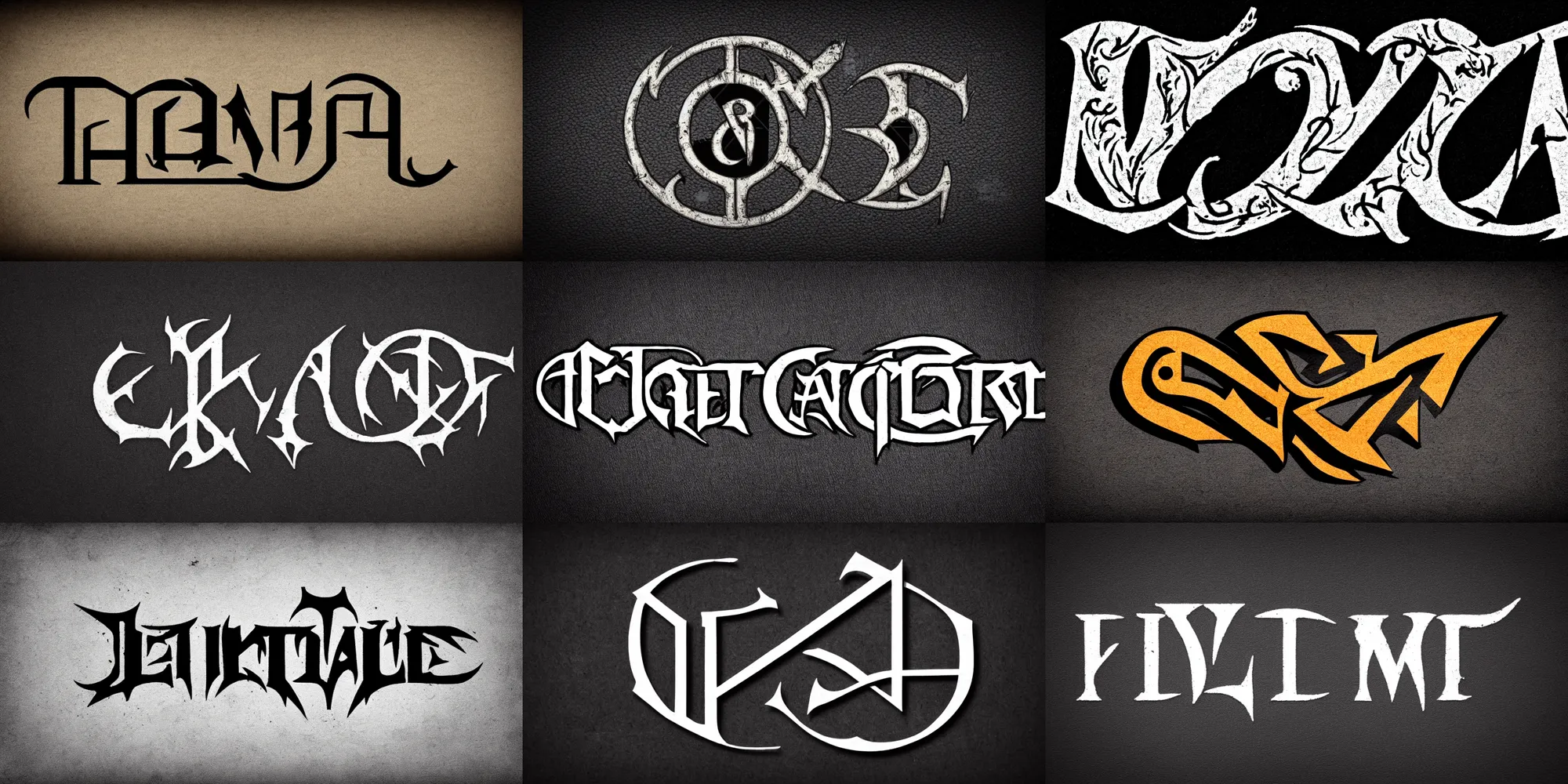 Prompt: logo in gothic style, letter t, influenced by heavy metal