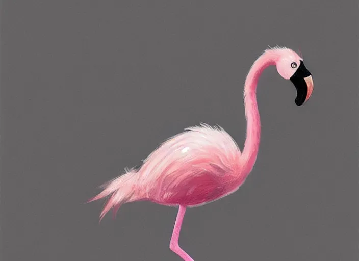 Image similar to award - winning detailed concept art of a cute iconic anthropomorphic flamingo character wearing a sweater. art by wlop on bcy. net, realistic. detailed feathers, art by cheng yi. artstationhd, artgerm, 3 dcg, pixar zootopia. 3 d rendering, high quality model sheet, donald. model sheet detailed