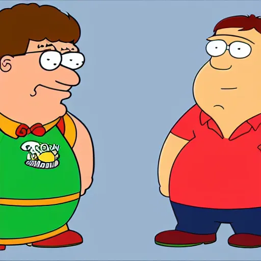 Image similar to bert jansch meets peter griffin in family guy art style