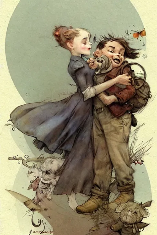 Image similar to (((((1950s storybook page layout. muted colors.))))) by Jean-Baptiste Monge !!!!!!!!!!!!!!!!!!!!!!!!!!!